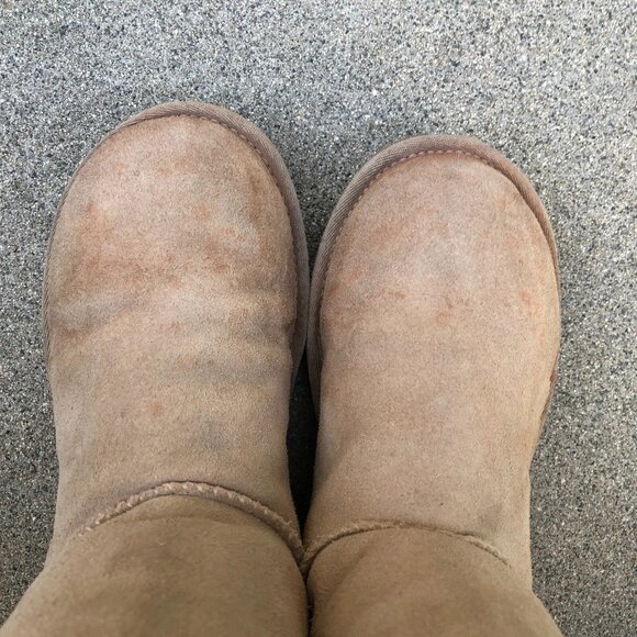 UGG Australia Classic Short Metallic Snake Boots 7 W Sand Leather 1101473 Shoes - Picture 5 of 9